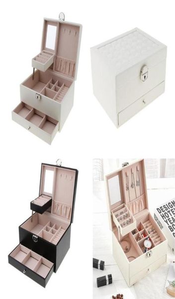 

jewelry pouches bags leather watch necklace bracelet ring display storage box case gifts4409178, Pink;blue