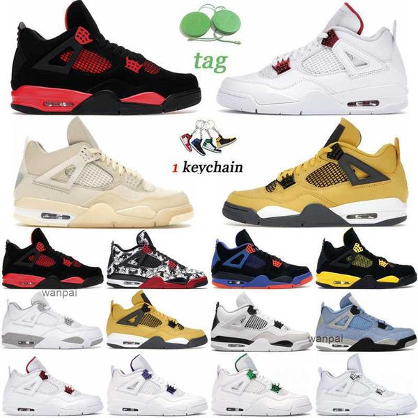 

red thunder 4s basketball shoes mens cement oreo black canvas midnight navy new fire red pure money men sport sneakers trainers size 5.5-13