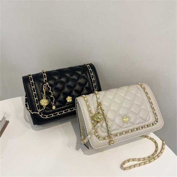 

golden ball 2022 new lingge chain crossbody mesh red texture one shoulder small square bag tide factory outlet 70% off 8344