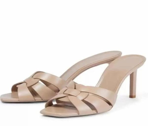 

luxury heeled tribute women039s sandals slipper leather slides sandal nu pieds outdoor lady beach sandals casual slippers ladie5854818, Black