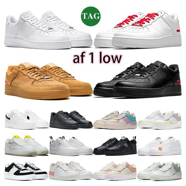 

running shoe with box casual shoe af 1 low sports sneakers all tripe white black sup wheat men low forces classic af 1 euro airs high mens t