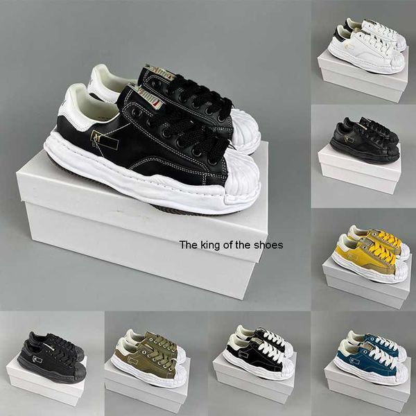

2023 designer shoes mmy fashion shell toe dissolution sole style mens womens luxury chunky sloe sneaker canvas leather flats trainers size 3, Black