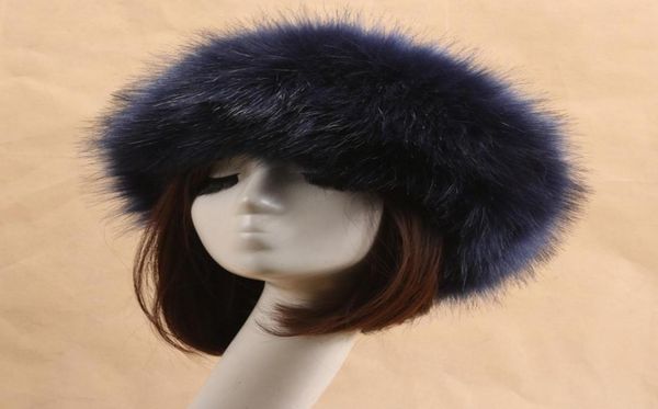 

russian thick fashion hat man women fur hats tick fuffy warm authentic fur hat autumn winter6204206, Blue;gray