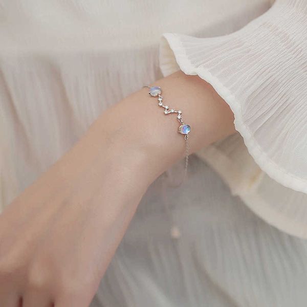 

charm bracelets fashion korean 925 sterling silver bracelet link chain crystal round charm bracelet bangle for women wedding jewelry aa23050, Golden;silver