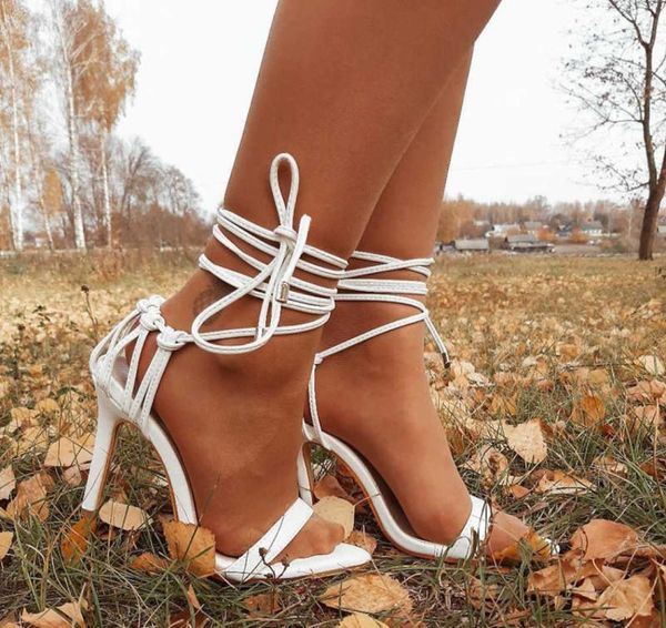 

kcenid fashion summer women039s pu laceup knot ladies high heel sandals leopard woman shoes sandalen pumps y2006209771836, Black