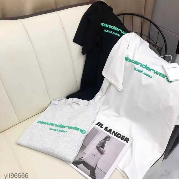 

t shirt for women alexander new chest letter base short sleeve men's t-shirt women mice, White