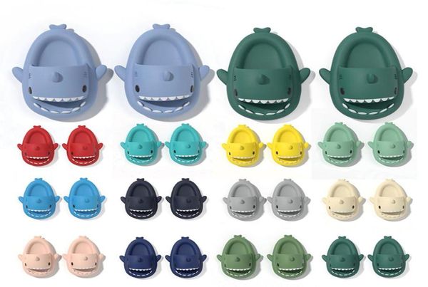 

shark cartoon 3d sandals slippers slide cute image mens women child home outdoor beach comfortable soft bule grey bla7770838, Black