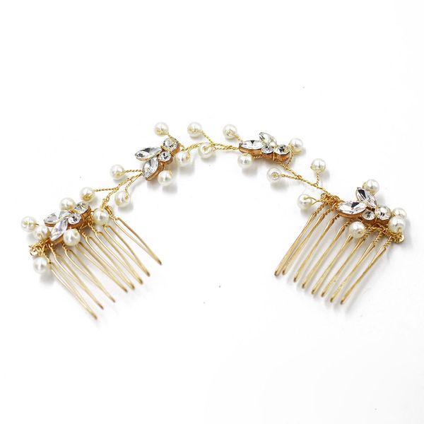 

2023 bridal headpieces wedding accessories fascinators pearls with rhinestone, Silver
