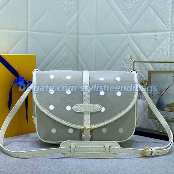 

stylisheendibags vintage blue satchels bag women m40710 crossbody messenger designer fashion purse bags women handbags canvas cowhide trim f