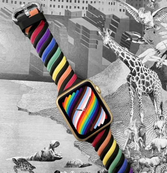 

sport soft silicone wristband for apple watch band 38mm 40mm 42mm 44mm bracelet belt iwatch strap series 1 2 3 4 5 6 se5048529, Black;brown