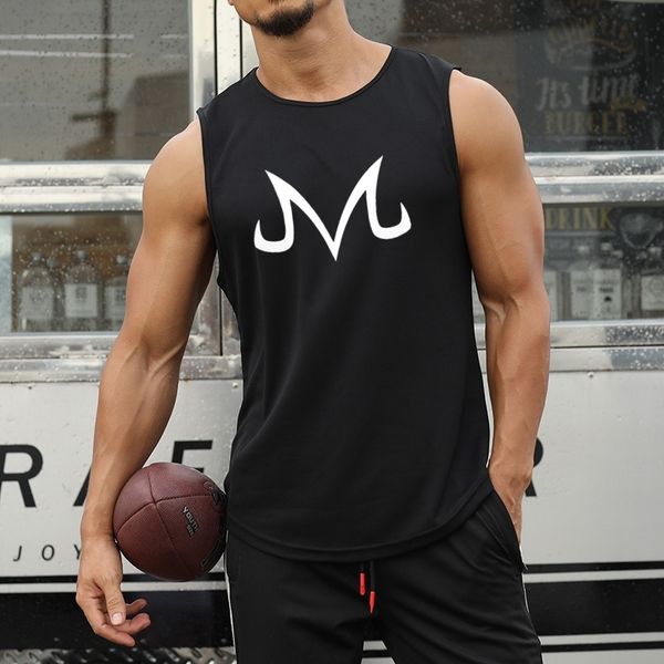 

men' tank anime z t gym mens mesh muscle fitness sleeveless vest running workout clothing bodybuilding singlets quickdrying 230506, White;black