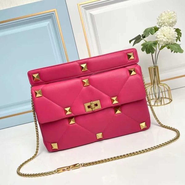 

luxurys rivet designer punk handbag bags portable shoulder crossbody new chain lb0e