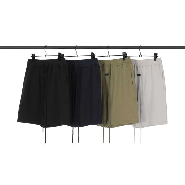 

o027 women's and men's shorts new fashion high street brand ess double line basic minimalist small label limited trend 5/4 85sr, White;black
