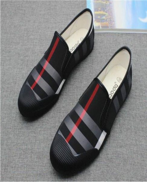 

2018 s brand black and khaki canvas shoes luxurious brand men loafers black canvas leather insole men039s casual shoes men0399280051