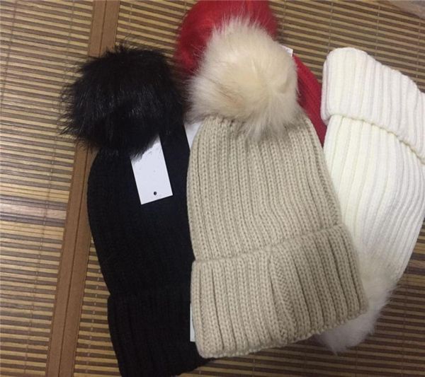

2022 adults thick warm winter hat for women soft stretch cable knitted pom poms beanies hats womens skullies beanies girl ski cap 4166720, Blue;gray