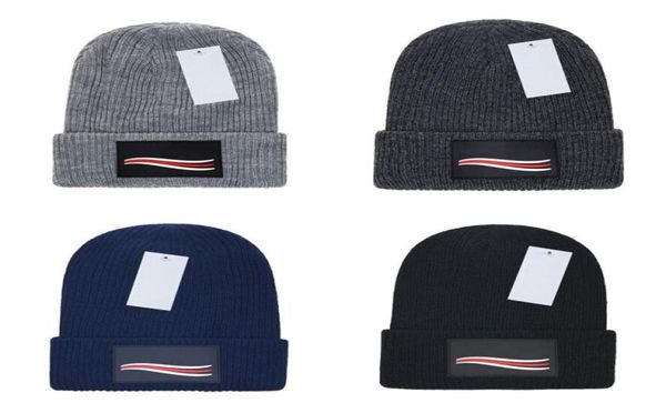 

fashion chapeus bb striped outdorr sports wave beanie winter caps knitted hats men women bonnet thicken beanies raccoon pompoms ke2670180, Blue;gray