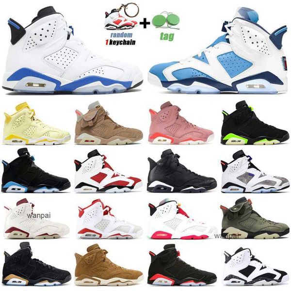 

6s unc jumpman basketball shoes mens trainers electric green carmine red infrared hare angry bull sport blue marron outdoor