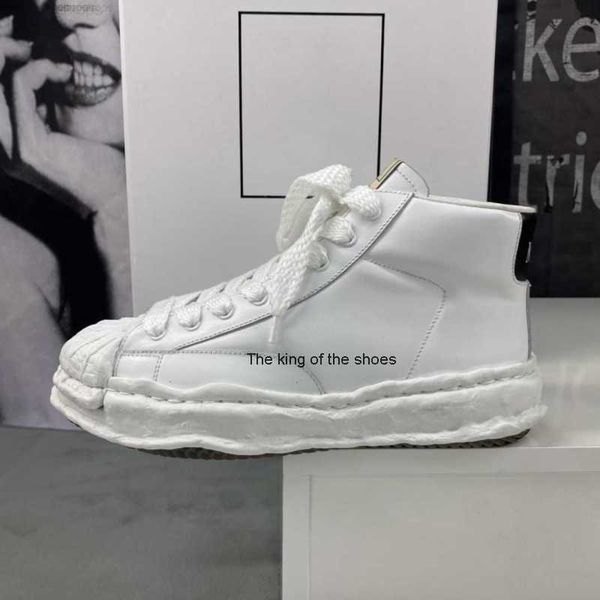 

2022 thick soled niche mmy maison mihara yasuhiro dissolving shoes madness shawn yue co branded shoes shell head retro, Black