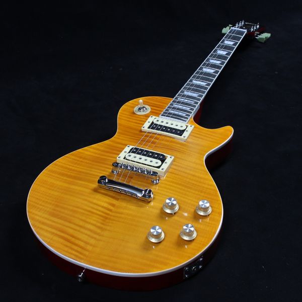 

ship flame maple g les standard brown paul electric guitar in 3 days stock254