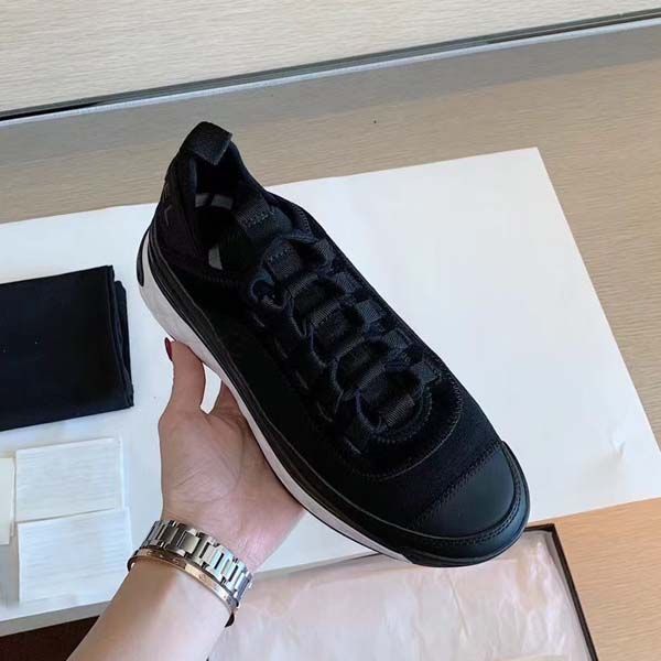 

designer women casual shoes luxury crystal shoe calfskin outdoor current fashion breathable platform sportsshoes size 35-41 with box, Black