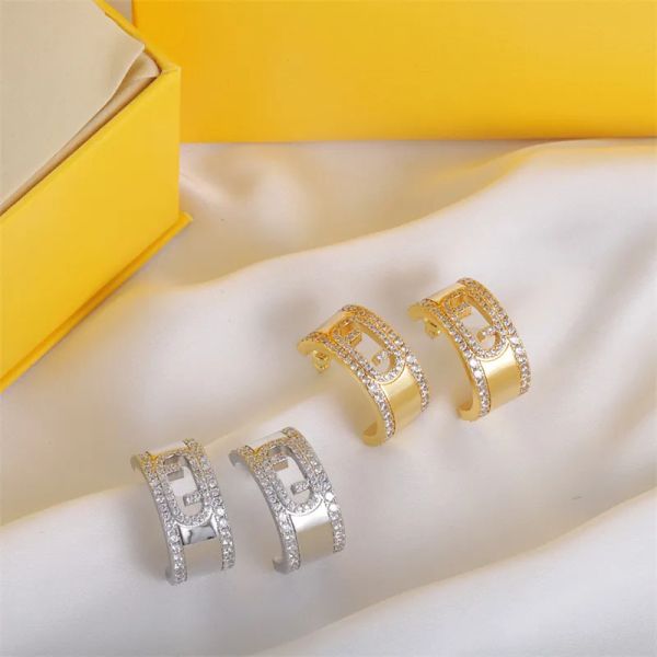 

womans designer diamonds silver earrings charm for womens gold earings jewelry fashion earing ear stud hoop earring dangle earings f earring, Golden