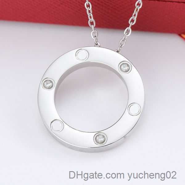 

style new men's and women's love pendant necklaces fashion designer design stainless steel love necklace man's valentine&#039, Silver
