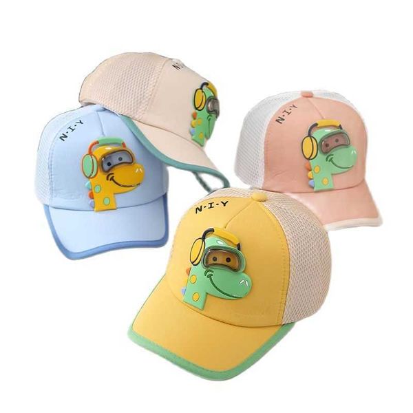 

ball caps doitbreathable summer boy girl cap baseball glasses dinosaur child sun hats mesh kids child peaked caps snapback gorras j230504, Blue;gray