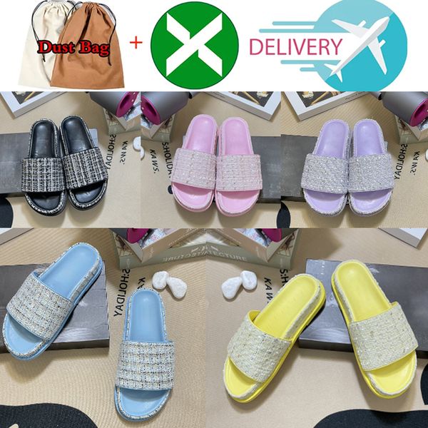 

suitable ladies flip flops sandals womens slippers flats beach shoes woman thick bottom leather designer slipper flip flops quilted slides s, Black