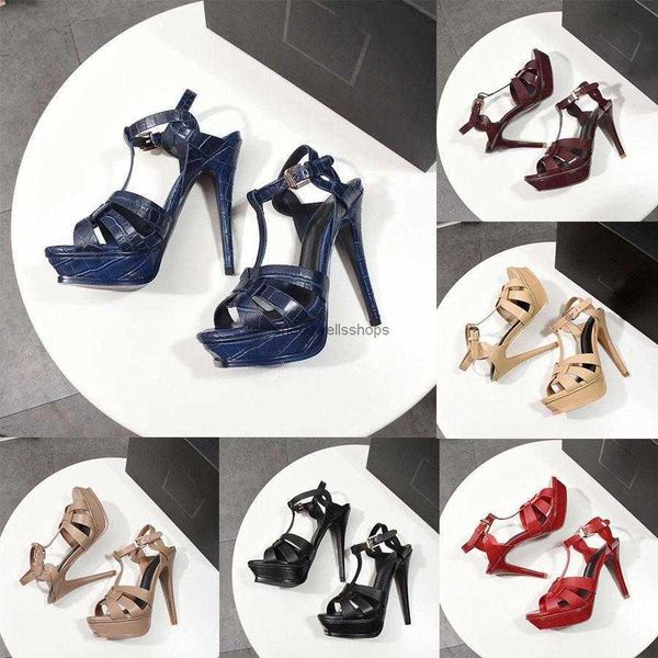 

designer sandals platform sandal women high heels metal letters stiletto heel classic open toe slingback pump brand wedding dress shoes, Black