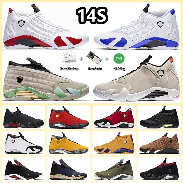 

jumpman 14 14s basketball shoes black toe candy cane desert sand winterized fortune gym red hyper royal indiglo thunder sand men women train