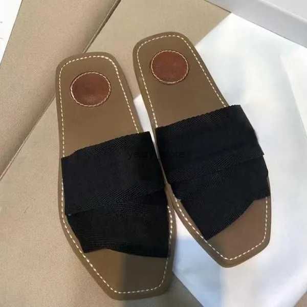 

2021 women sandals luxurys designers slippers lady flip flops woody flat mule slides with box dust bag summer fahsion outdoor platform shoes, Black