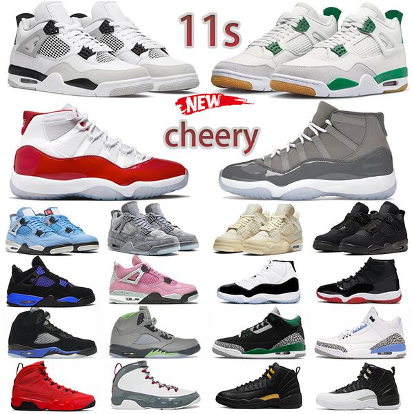 

2023 basketball shoe jumpman shoes 5 12 cherry 11s black cats kaws racer gamma blue womens sneakers thunder j4 mens trainers 4s 5s 6s 12s pi
