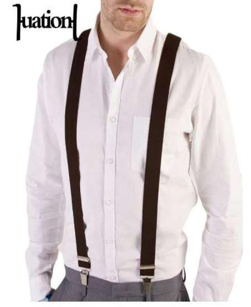 

huation menwomen clothing suspenders clipon braces elastic yshape adjustable suspenders tirantes braces suspensorio1247365, Black;white