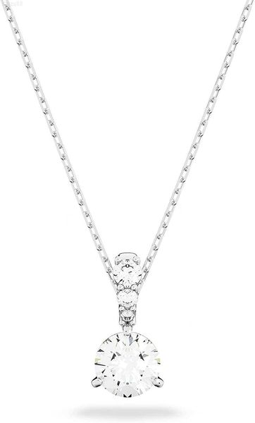 

swarovski solitaire crystal necklace and earrings jewelry collection, Silver