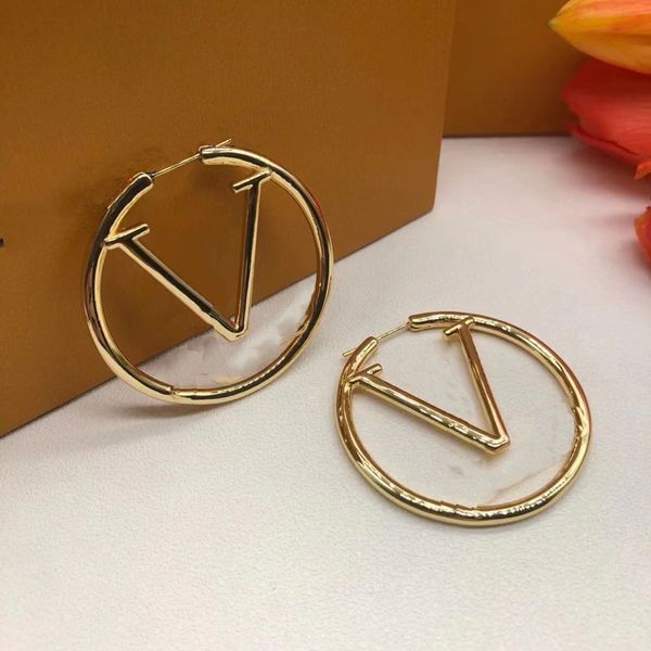 

designer earrings stud earrings hoop earrings 5cm 4cm 3cm gold huggie l big circle simple gold gift jewlery designer for women designer jewe, Golden;silver