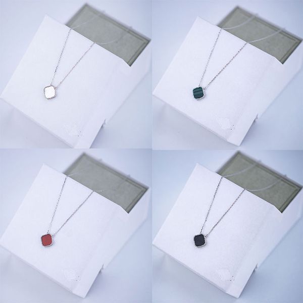

designer jewelry necklace van clover pendant necklaces womens necklace 18k gold plated fashion clovers gift gold chain love necklace moissan, Silver