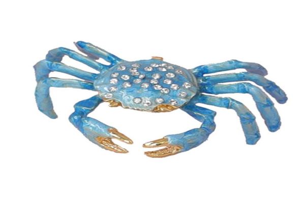 

jewelry pouches bags crab box trinket boxes hinged animal jeweled decorative collectible figurine5832485, Pink;blue