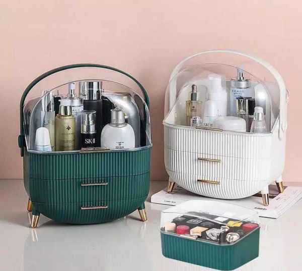 

jewelry pouches bags fashion big capacity cosmetic storage box waterproof dustproof bathroom deskbeauty makeup organizer skin1760903, Pink;blue