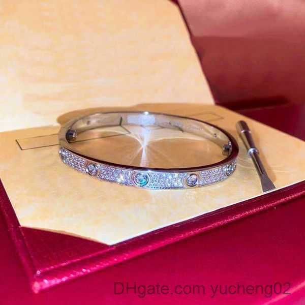 

full designer stones bangle bracelets jewelry for woman men luxury cz crystal love screw braceletx s2, Black