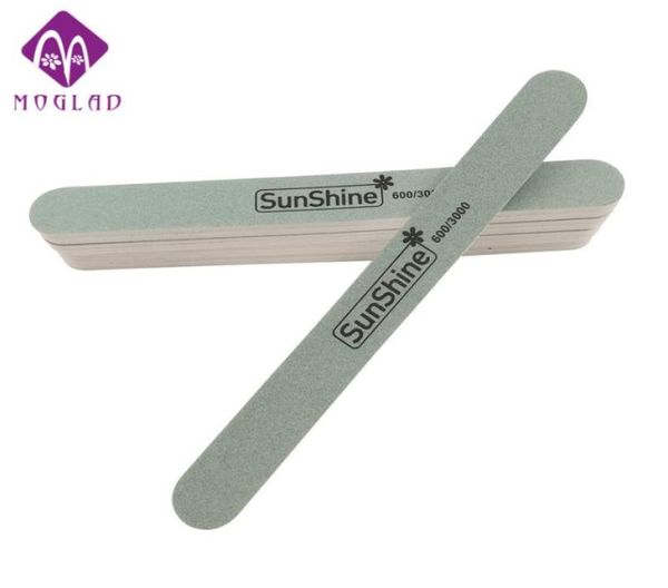 

whole 5pcslot sunshine spone sanding nail file salon sandpaper nail buffer file slim crescent grit 6003000 for nail polish5611262