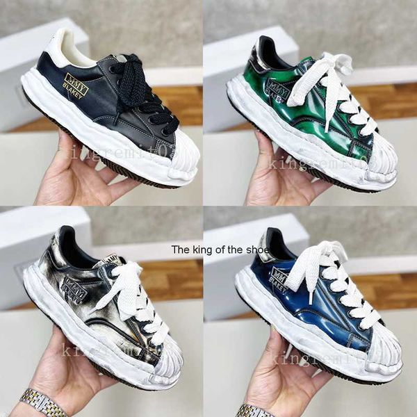 

co mmy dissolving shoes wave sneakers men women casual shoes platform high street trainers maison mihara yasuhiro low cut canvas fashion sho, Black
