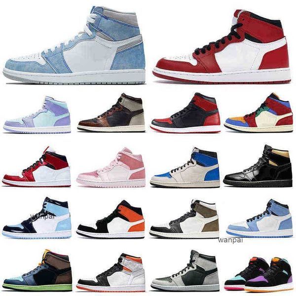 

1s men basketball shoes 1 university blue obsidian bred shadow digital pink women mens trainers sports sneakers
