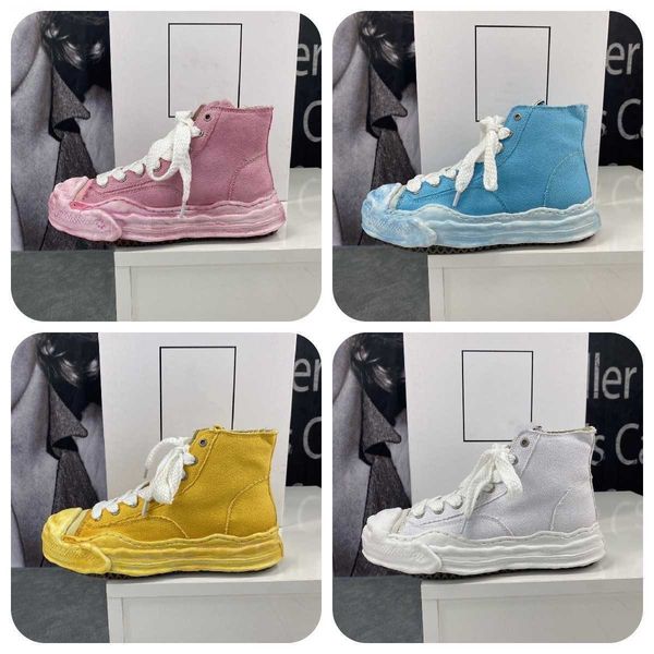 

maison mihara yasuhiro mmy dissolve shoes high casual skateboard shoes men's thick soled high canvas shoes women