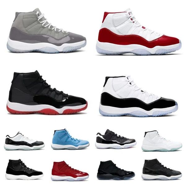 

jumpman 11 basketball shoes mens women cool grey 11s sneakers concord space jam jubilee cherry legend blue bred pure violet unc midnight nav