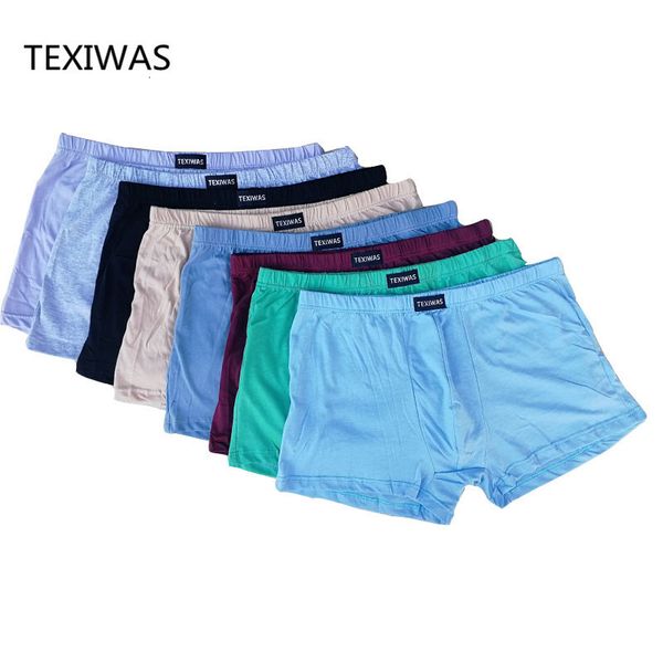 

underpants 4pcs/lot underwear men cotton boxers men boxer plus size panties shorts short pants underwears 230508, Black;white