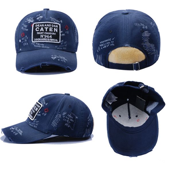 

dsquqredd2 hat dsq2 casual fashion trend baseball hat simple classic letter print couple sports hat street fashion hat d8, Blue;gray
