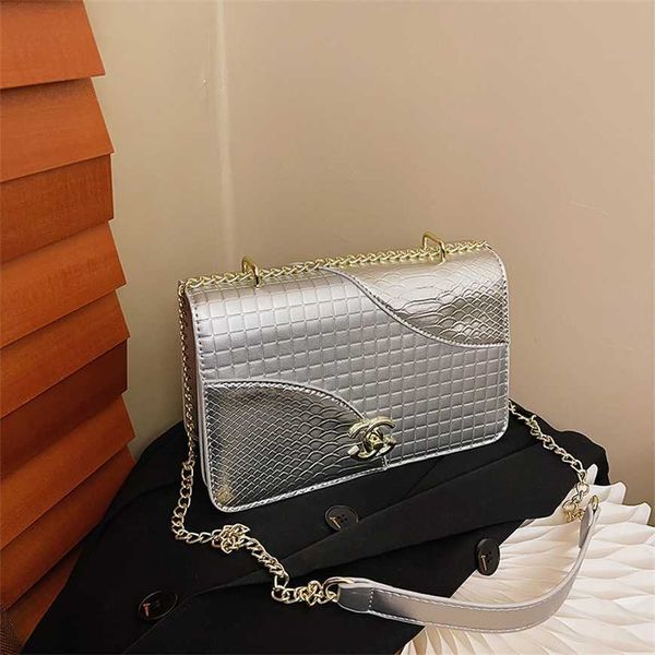 

24% off 2023 fashion handbag urban elegant fresh and sweet one shoulder fish scale texture small square popular style women's bag