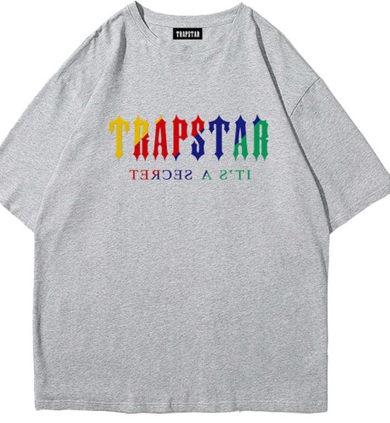 

men's t-shirts new trapstar t-shirt men's women's fashion apparel 100% cotton summer t-shirt brand s-3xl0554, Gray