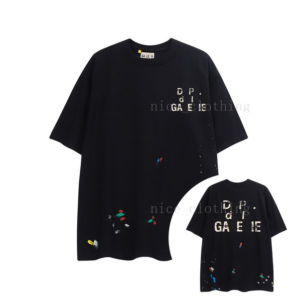 

designer 23ss galleries tees depts luxury fashion brand mens womens short sleeve streetwear clothing clothes womens mens t-shirt, White;black