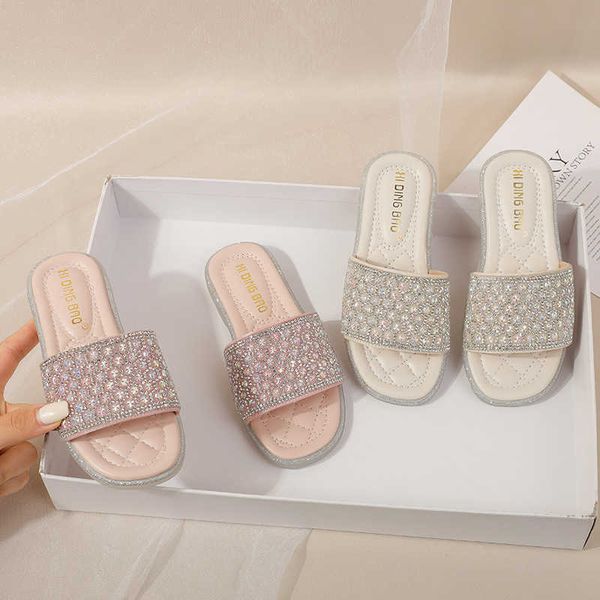 

girls' slippers 2023 new princess girl baby fashionable show children' single shoes summer, Black;grey